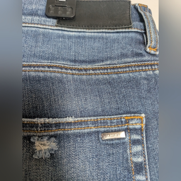 Amiri Skinny Jeans Button Fly Med Wash Distressed Sz 38 - Picture 3 of 13